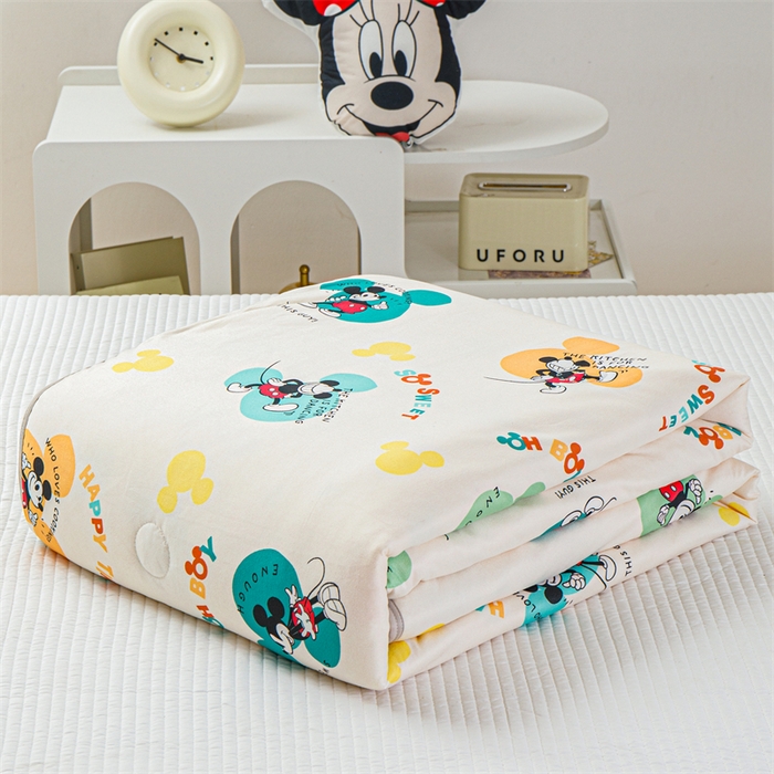91家纺网 家纺一手货源 找家纺 2024新款A类针织棉凉豆豆夏被夏凉被空调被-迪士尼系列 米奇