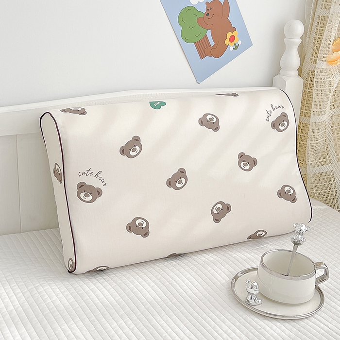 91家纺网 家纺一手货源 找家纺 良佐生活2024新款60s儿童乳胶枕套 小熊宝贝