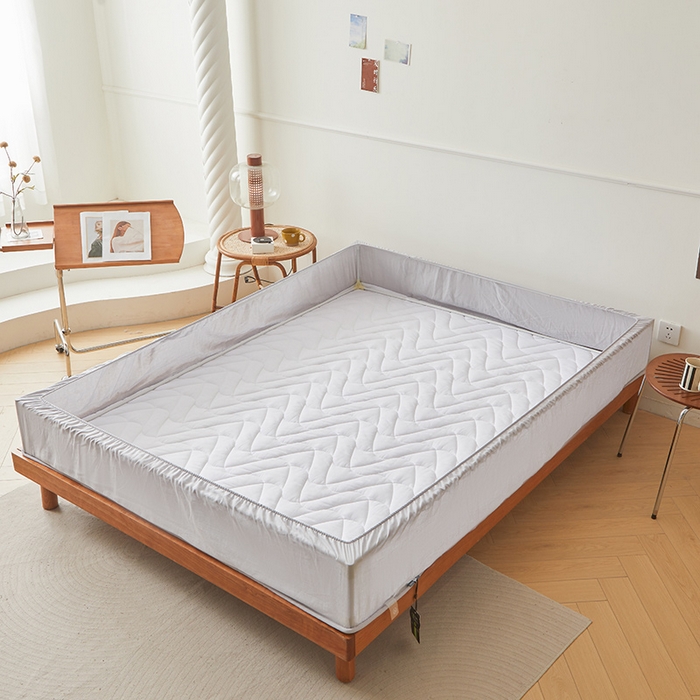 91家纺网 家纺一手货源 找家纺 （总）3C 2024新款全棉双层纱大豆床笠