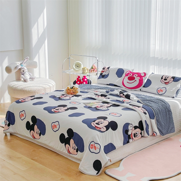 91家纺网 家纺一手货源 找家纺 2024新款A类针织棉凉豆豆夏被夏凉被空调被-迪士尼系列 经典米奇