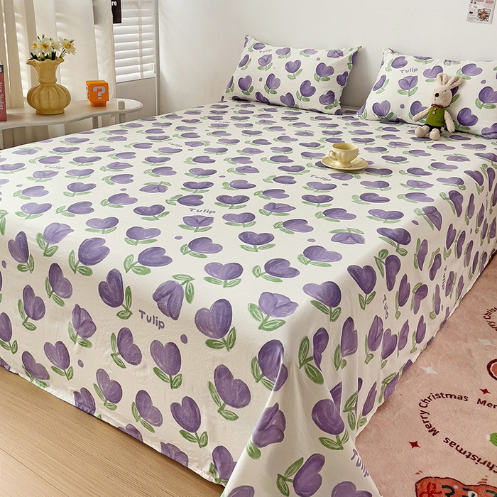 91家纺网 家纺一手货源 找家纺 纽缦家纺 2024水洗双层纱床单 南岛小镇