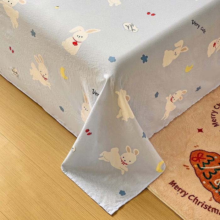 91家纺网 家纺一手货源 找家纺 纽缦家纺 2024水洗双层纱床单 嗨皮狗