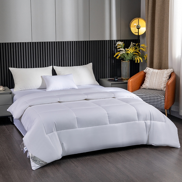 91家纺网 家纺一手货源 找家纺 （总）宜眠家纺 2024新款酒店被子酒店被芯酒店全棉被子整张棉全棉羽丝绒保暖被