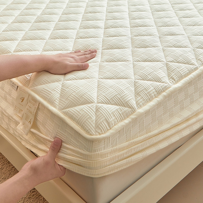 91家纺网 家纺一手货源 找家纺 （总）多谷家纺 2024新款针织提花大豆夹棉床笠