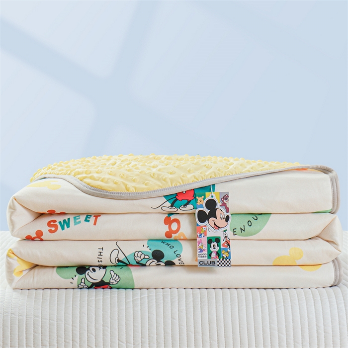 91家纺网 家纺一手货源 找家纺 2024新款A类针织棉凉豆豆夏被夏凉被空调被-迪士尼系列 米奇