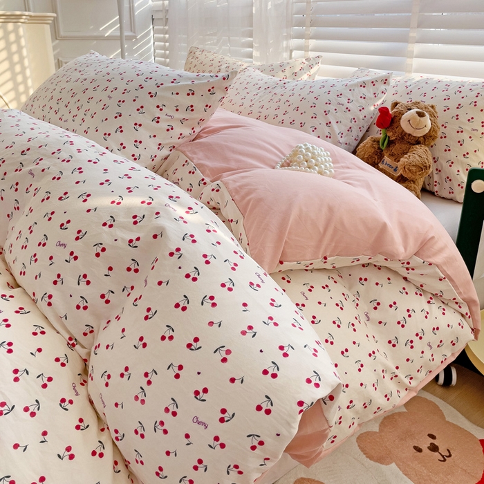 91家纺网 家纺一手货源 找家纺 纽缦家纺 2024水洗双层纱被套 遇见米