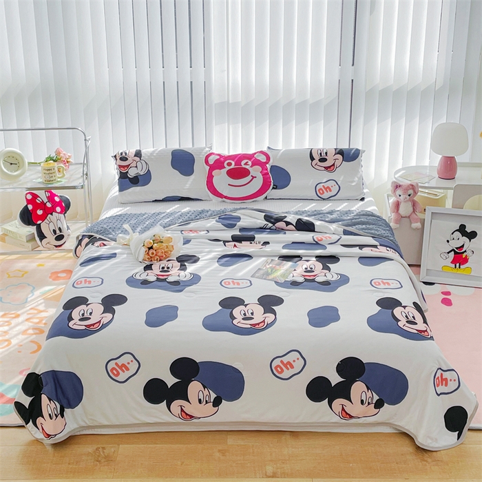 91家纺网 家纺一手货源 找家纺 2024新款A类针织棉凉豆豆夏被夏凉被空调被-迪士尼系列 经典米奇