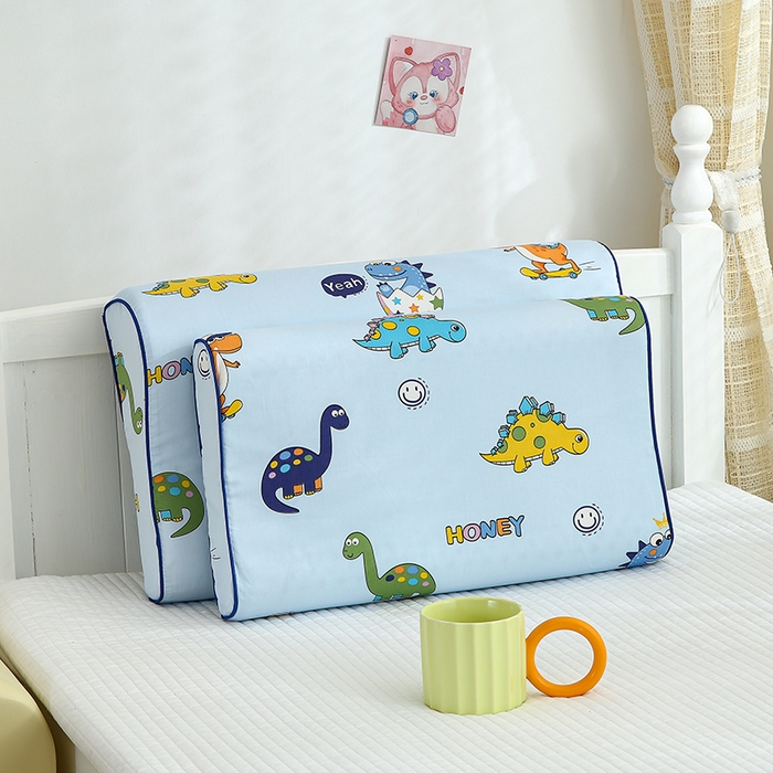 91家纺网 家纺一手货源 找家纺 良佐生活2024新款60s儿童乳胶枕套 快乐恐龙