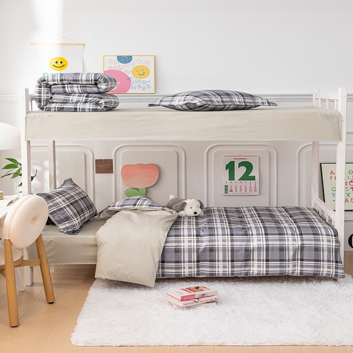 91家纺网 家纺一手货源 找家纺 纯棉印花13070学生三件套寝室全棉宿舍床套件上下铺床品 乔伊