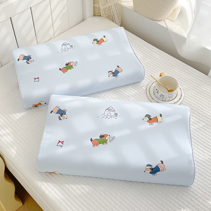 91家纺网 家纺一手货源 找家纺 良佐生活2024新款60s儿童乳胶枕套 富贵狗