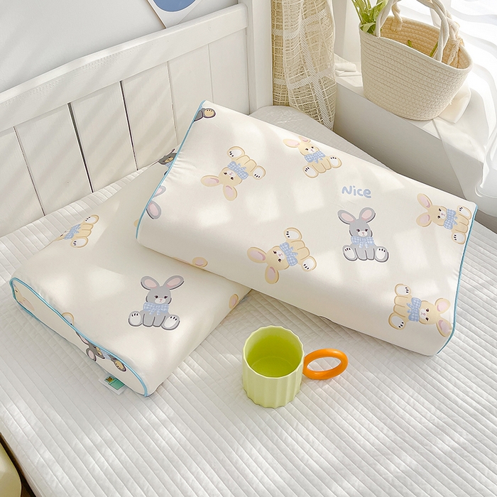 91家纺网 家纺一手货源 找家纺 良佐生活2024新款60s儿童乳胶枕套 可爱小兔