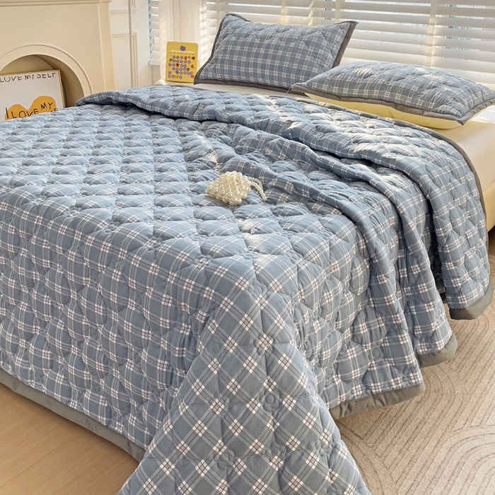 91家纺网 家纺一手货源 找家纺 纽缦家纺 2024纯色云朵棉加棉加厚床盖（床单） 赴约