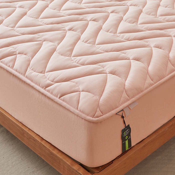 91家纺网 家纺一手货源 找家纺 3C 2024新款全棉双层纱大豆床笠 晚香玉