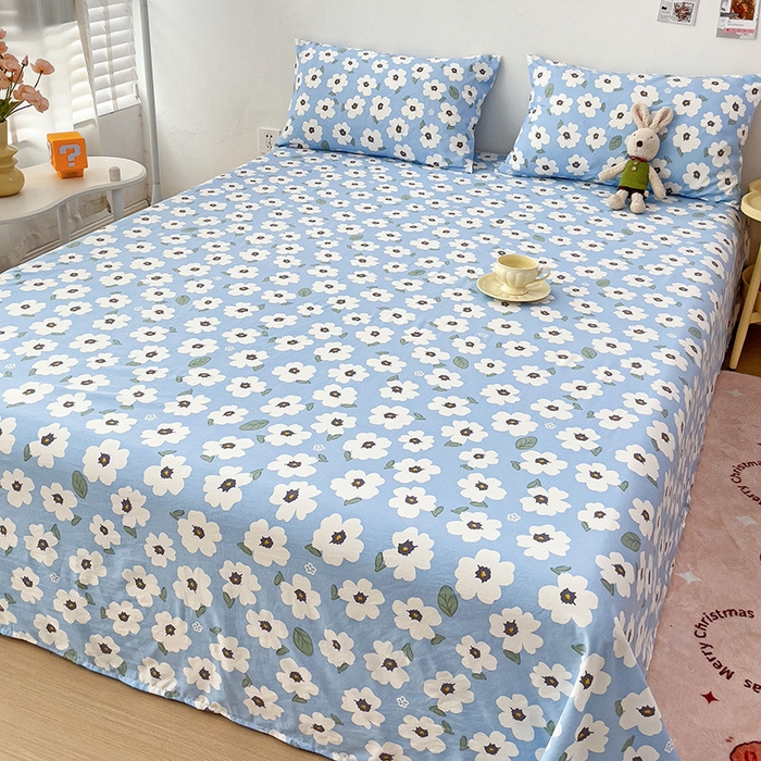 91家纺网 家纺一手货源 找家纺 纽缦家纺 2024水洗双层纱床单 旧岛望海