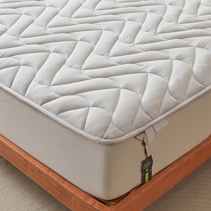 91家纺网 家纺一手货源 找家纺 3C 2024新款全棉双层纱大豆床笠 流光灰