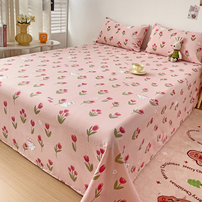 91家纺网 家纺一手货源 找家纺 纽缦家纺 2024水洗双层纱床单 甜茶日记