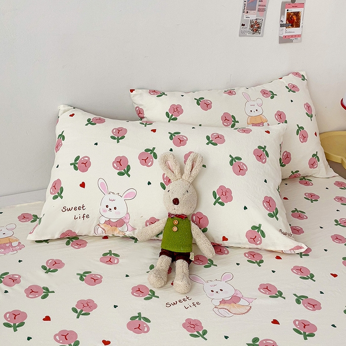 91家纺网 家纺一手货源 找家纺 纽缦家纺 2024水洗双层纱床单 曼塔玫瑰