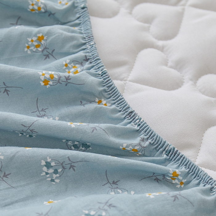 91家纺网 家纺一手货源 找家纺 3C 2024新款全棉水洗棉印花大豆床笠 絮语