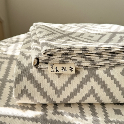 91家纺网 家纺一手货源 找家纺 （总）简宜家居（朝初家纺） 2025新款全棉老粗布A版单床单