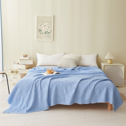 91家纺网 家纺一手货源 找家纺 （总）悦然2025款全棉A类镂空纱布夏被毛巾被