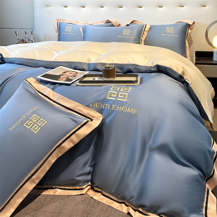 91家纺网 家纺一手货源 找家纺 （总）笙意家纺 2025新款水洗真丝宽边四件套-挪威系列