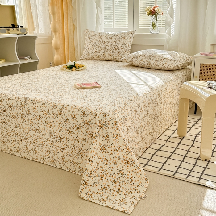 91家纺网 家纺一手货源 找家纺 简宜家居（朝初家纺） 2025新款全棉老粗布A版单床单 繁花