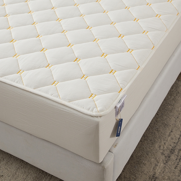 91家纺网 家纺一手货源 找家纺 3C 2024新款H标刺绣床笠 珍珠白