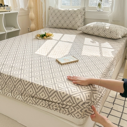 91家纺网 家纺一手货源 找家纺 （总）简宜家居（朝初家纺） 2025新款全棉老粗布A版单床笠