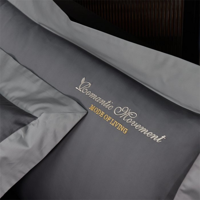 91家纺网 家纺一手货源 找家纺 瑞驰家纺2024新款长绒棉绣花四件套伊莎贝尔系列 伊莎贝尔-帝都灰