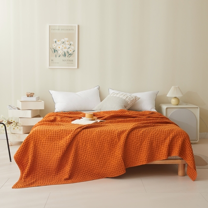 91家纺网 家纺一手货源 找家纺 （总）悦然2025款全棉A类镂空纱布夏被毛巾被