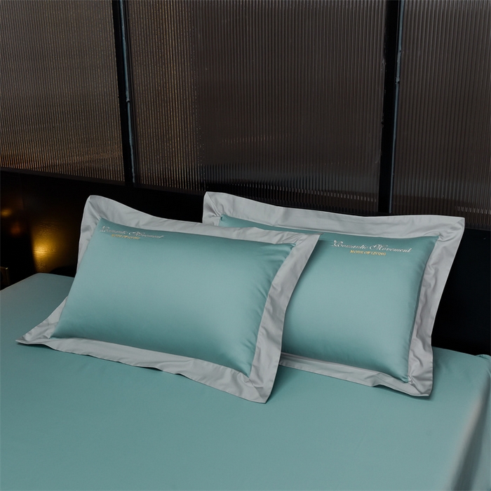 91家纺网 家纺一手货源 找家纺 瑞驰家纺2024新款长绒棉绣花四件套伊莎贝尔系列 伊莎贝尔-嫩绿