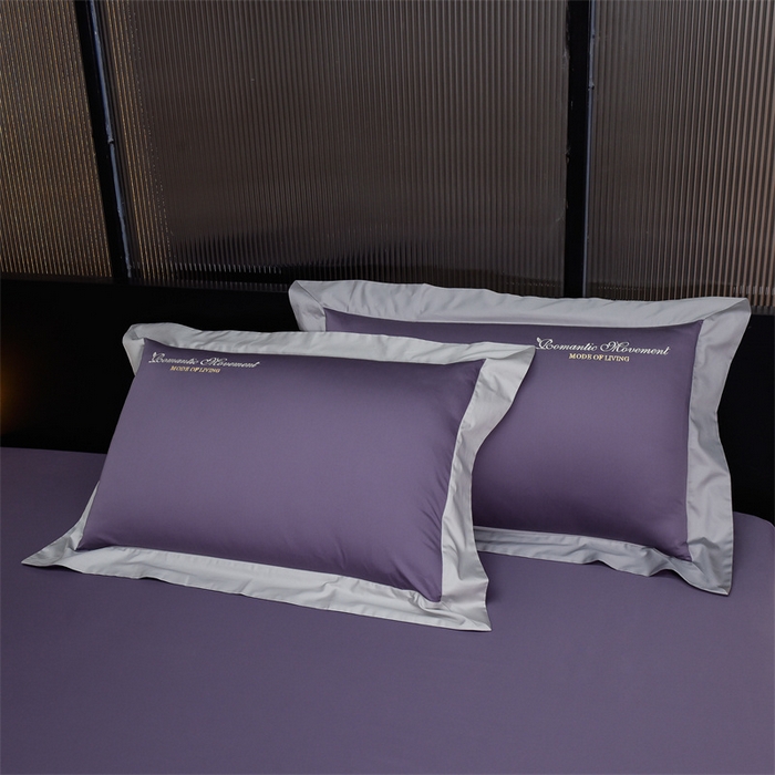 91家纺网 家纺一手货源 找家纺 瑞驰家纺2024新款长绒棉绣花四件套伊莎贝尔系列 伊莎贝尔-紫罗兰