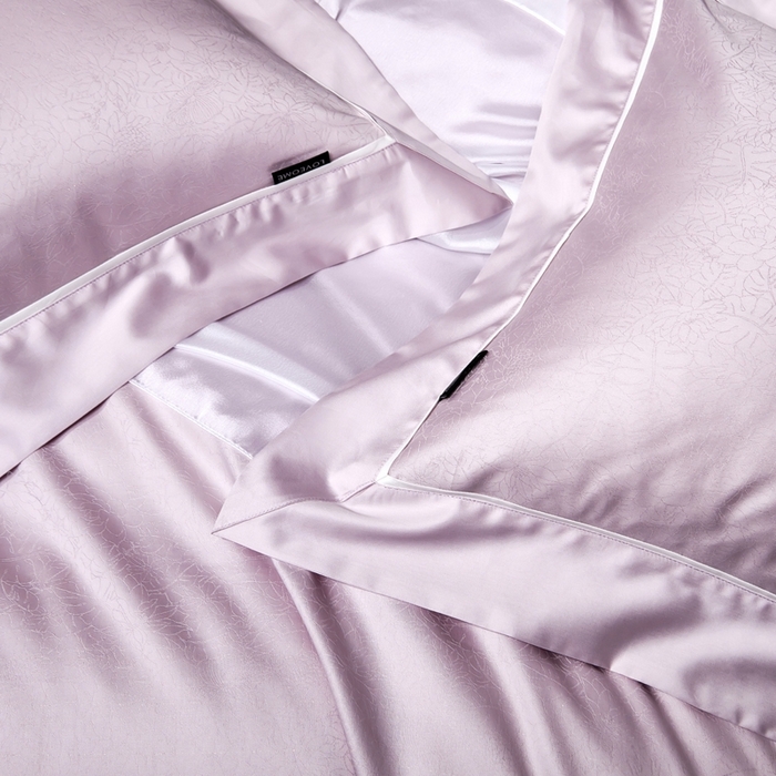 91家纺网 家纺一手货源 找家纺 U品汇 2024新款100支长绒棉提花四件套 莱雅-香叶紫