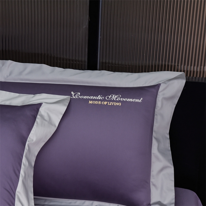 91家纺网 家纺一手货源 找家纺 瑞驰家纺2024新款长绒棉绣花四件套伊莎贝尔系列 伊莎贝尔-紫罗兰