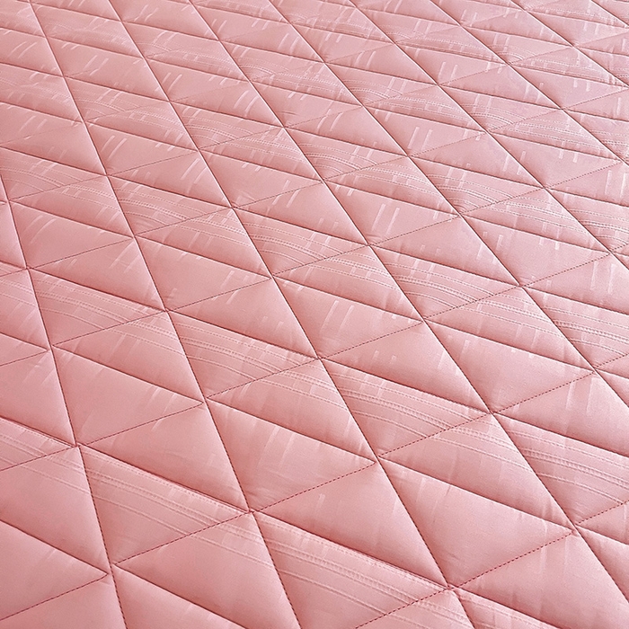 91家纺网 家纺一手货源 找家纺 3C 2024新款夹棉60提花床笠 胭脂粉