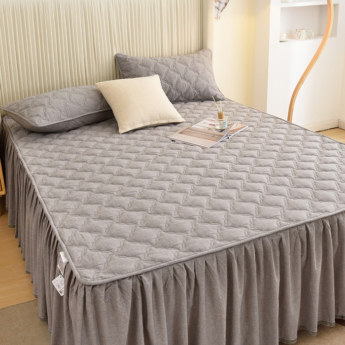 91家纺网 家纺一手货源 找家纺 （总）3C 2024新款风车抗菌水洗棉床裙 