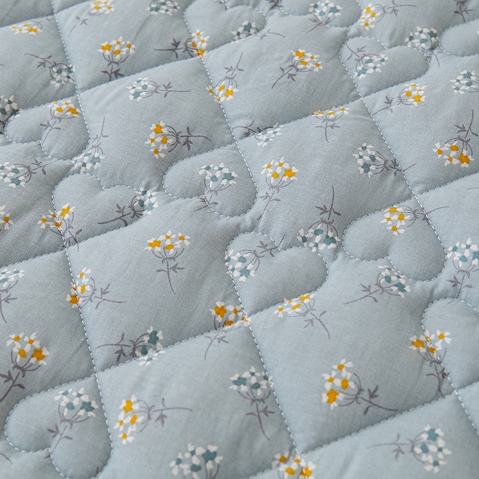 91家纺网 家纺一手货源 找家纺 3C 2024新款全棉水洗棉印花大豆床笠 絮语