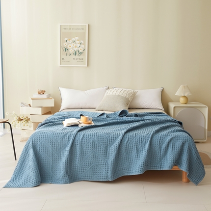 91家纺网 家纺一手货源 找家纺 （总）悦然2025款全棉A类镂空纱布夏被毛巾被