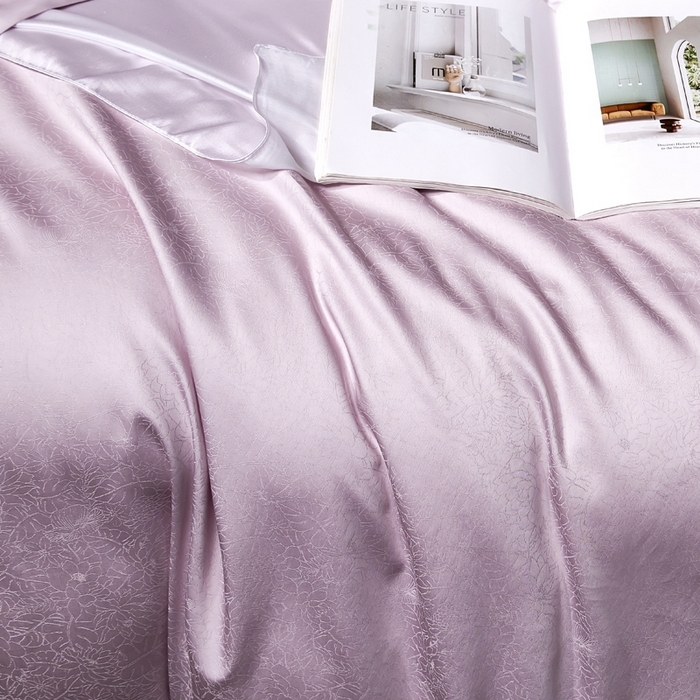 91家纺网 家纺一手货源 找家纺 U品汇 2024新款100支长绒棉提花四件套 莱雅-香叶紫