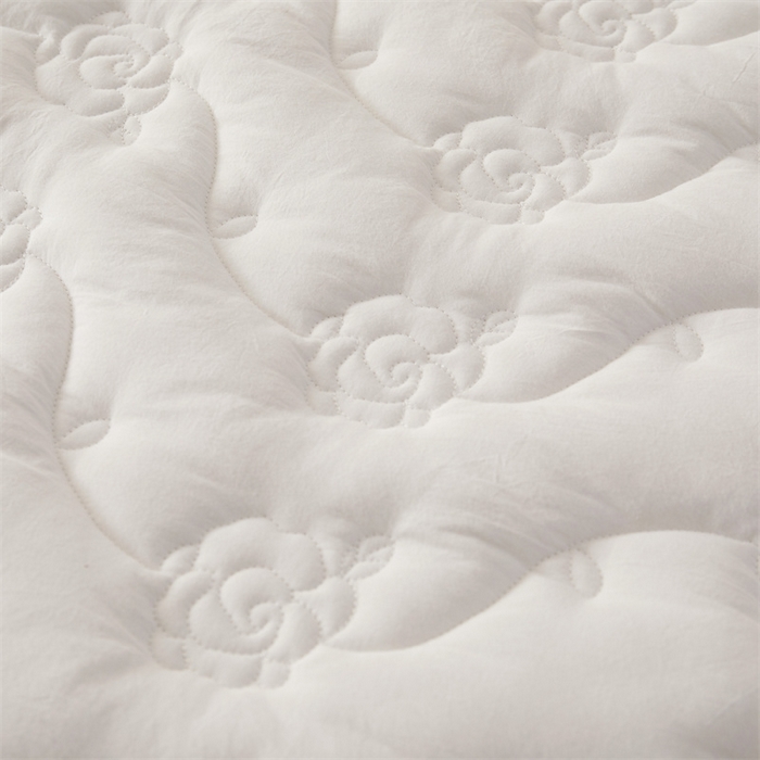 91家纺网 家纺一手货源 找家纺 3C 2024新款玫瑰水洗棉床裙式床笠 奶昔白