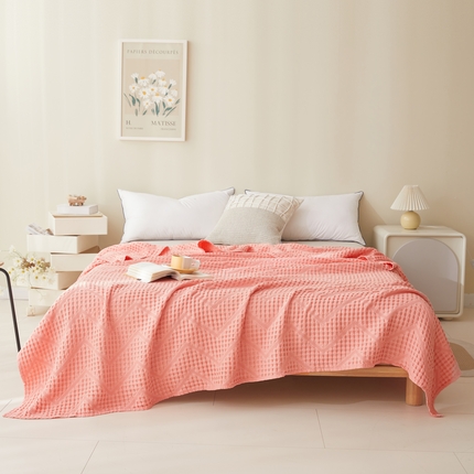 91家纺网 家纺一手货源 找家纺 （总）悦然2025款全棉A类镂空纱布夏被毛巾被