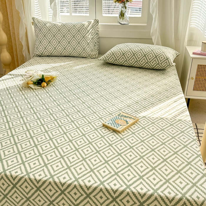 91家纺网 家纺一手货源 找家纺 简宜家居（朝初家纺） 2025新款全棉老粗布A版单床笠 朴素