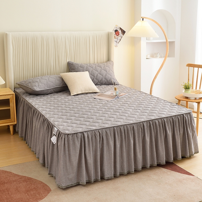 91家纺网 家纺一手货源 找家纺 （总）3C 2024新款风车抗菌水洗棉床裙 