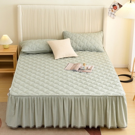 91家纺网 家纺一手货源 找家纺 （总）3C 2024新款风车抗菌水洗棉床裙 