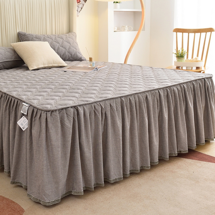 91家纺网 家纺一手货源 找家纺 （总）3C 2024新款风车抗菌水洗棉床裙 