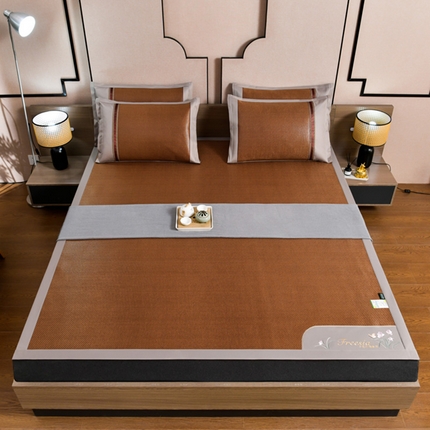 91家纺网 家纺一手货源 找家纺 （总）小牛2024新款小苍兰冰藤-双面席系列凉席藤席竹席冰藤席冰丝席乳胶席凉豆豆席