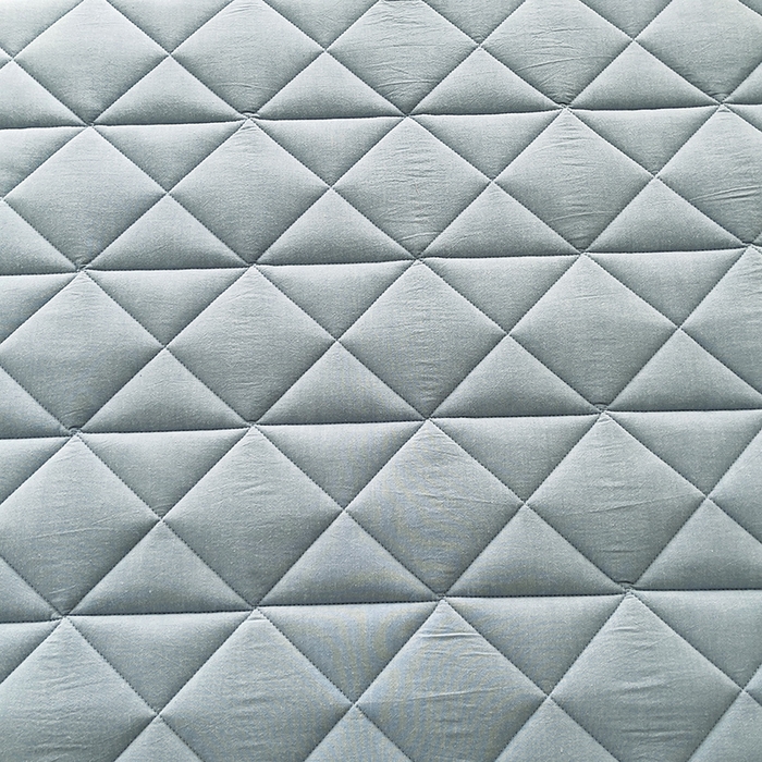 91家纺网 家纺一手货源 找家纺 3C 2024新款全棉夹棉大豆床护垫 洁净蓝