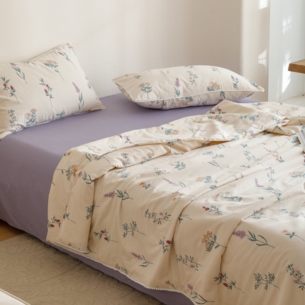 优被业 2025新款全棉13372大豆夏被四件套小碎花系列 四季予你