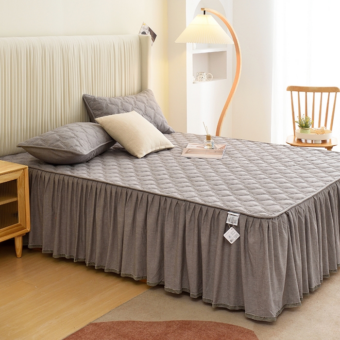 91家纺网 家纺一手货源 找家纺 （总）3C 2024新款风车抗菌水洗棉床裙 