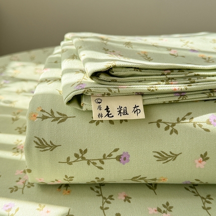 91家纺网 家纺一手货源 找家纺 简宜家居（朝初家纺） 2025新款全棉老粗布A版单床单 朴素